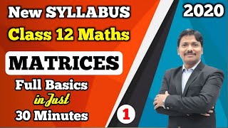 Matrices Part 1 HSC New Syllabus 20202021  Class 12 Maths  Maharashtra Board  Dinesh Sir [upl. by Aliac]