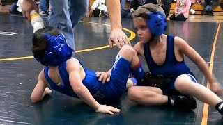 Kids Wrestling K1 ages57 with commentary from the winner [upl. by Paulson904]