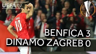 BENFICA 30 DINAMO ZAGREB UEL HIGHLIGHTS [upl. by Lasser]