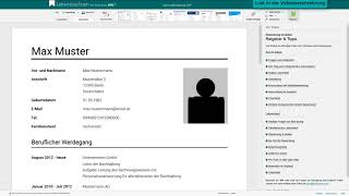 Lebenslauf schreiben und gestalten  Bewerbungstext formulieren Lebenslaufcom XING Vorlage [upl. by Yanahc257]