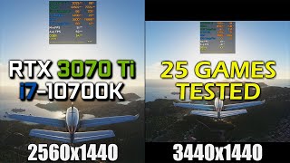 RTX 3070 Ti  i710700K  Test in 25 Games 2560x1440 vs 3440x1440 [upl. by Secnarf831]