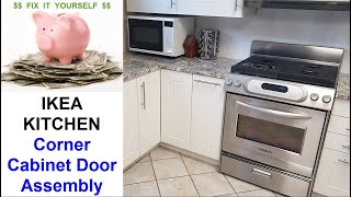 IKEA Kitchen  Corner Cabinet Door Installation [upl. by Israel411]