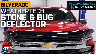 20192021 Silverado 1500 Weathertech Stone and Bug Deflector Dark Smoke Review amp Install [upl. by Trilbee]