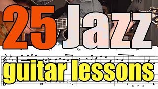 25 Jazz Guitar Exercises  Lessons With Tabs [upl. by Iolenta]