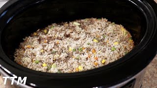 How to Make Ground Beef and Rice in the Slow CookerEasy Cooking [upl. by Clorinde]