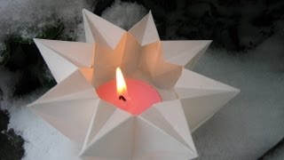 Origami ✬ Star Lantern ✬ Teelichtstern [upl. by Eelirol685]