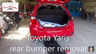 Toyota Yaris 2011 – 2020 rear bumper removal [upl. by Gustafsson]