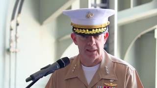 US Marine Corps General delivers speech honouring ADF personnel [upl. by Llebasi]