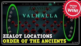 Assassins Creed Valhalla All Zealot Locations Order of the Ancient Locations [upl. by Goraud]