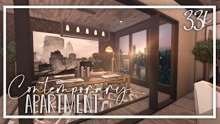 Contemporary Apartment 33k No Gamepass Bloxburg Speedbuild [upl. by Welbie]