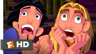 The Road to El Dorado 2000  The Stone Jaguar Attack Scene 910  Movieclips [upl. by Imugem582]