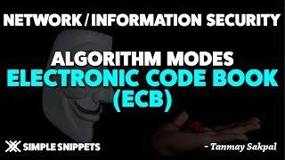 Electronic Code BookECB  Algorithm Modes in Cryptography [upl. by Orit]