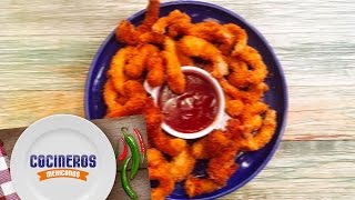 Receta Camarones empanizados  Cocineros Mexicanos [upl. by Gibb923]