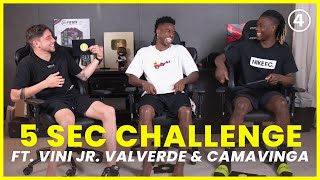 Camavinga Valverde amp Vinícius Jr PLAY the 5 Second Challenge [upl. by Hook437]