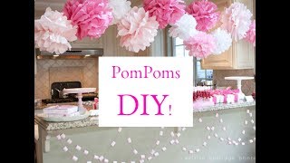 How to DIY Tissue Pom Poms EASYampQUICK Tutorial [upl. by Strong]