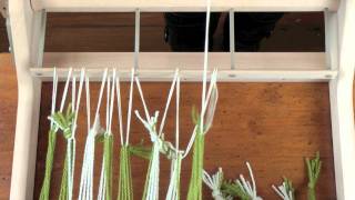 Tying a warp on a Rigid Heddle loom [upl. by Roddy]