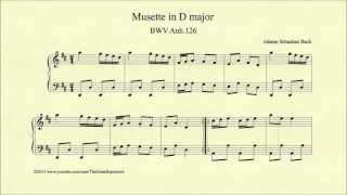 Bach Musette in D major BWV Anh 126 Piano [upl. by Isayg]