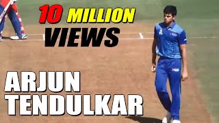 ARJUN TENDULKAR BOWLING  SON OF SACHIN TENDULKAR [upl. by Llerrem411]