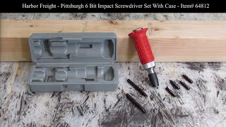 1 Harbor Freight  Pittsburgh 6 Bit Impact Screwdriver Set With Case  Item 64812 [upl. by Naor169]