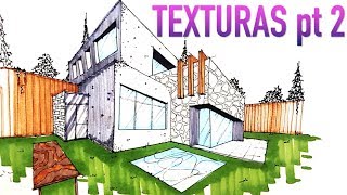 TEXTURAS para dibujo arquitectonico  TUTORIAL pt 2 [upl. by Emanuel]