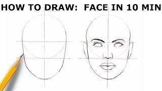 HOW TO DRAW FACE  Basic Proportion [upl. by Lear]