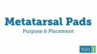 Metatarsal Pad Placement [upl. by Clarissa]