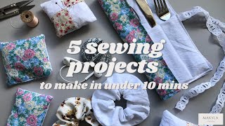 5 Sewing Project Ideas to Make in Under 10 Minutes [upl. by Leavy656]