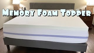 Serta ThermaGel 3in Memory Foam Mattress Topper Review [upl. by Noletta]