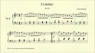 Schubert 8 Ländler D 378 No 5 [upl. by Sahcnip]