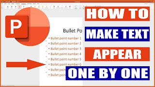 In Powerpoint how to make text appear one by one  Microsoft Powerpoint Tutorials [upl. by Kenn223]