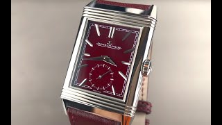 JaegerLeCoultre Reverso Tribute Small Seconds Red Wine Dial Q397846J JLC Watch Review [upl. by Aniuqal]