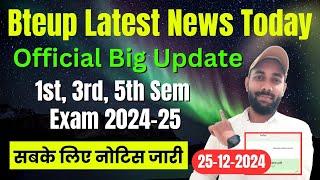 BTEUP ODD SEMESTER EXAM DECEMBER 2024 LATEST NEWS TODAY  Bteup Official Update Today  Bteup News [upl. by Aihseit771]