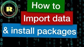 How to import data and install packages R programming for beginners [upl. by Vigen]