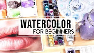 HOW TO USE WATERCOLOR  Guide for Beginners [upl. by Ahswat]