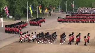 1 Trooping the Colour  Scots Guards Pipes and Drums [upl. by Nyraa]