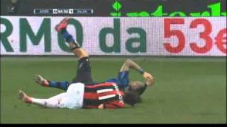 Zlatan knocks Materazzi  Inter  Milan 20101114 [upl. by Brett56]