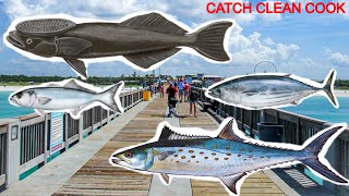 Panama City Beach Pier Fishing  Catch Clean Cook [upl. by Notyad976]