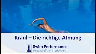 Die richtige Kraul Atmung erlernen Correct breathing in freestyle swimming english subbed [upl. by Heyer]