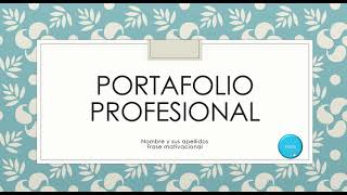 Portafolio Profesional en PowerPoint por enlaces [upl. by Sinegold]