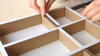 DIY Cardboard Drawer Organizer  An Easy Tutorial For Clever Storage Solutions [upl. by Meekar]