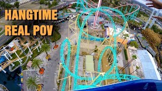 HANGTIME Roller Coaster REAL POV 4K Front Seat Knotts Berry Farm [upl. by Lebbie]