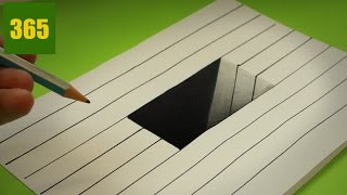 Comment dessiner une Illusion doptique  Trou  Tutoriel [upl. by Wappes]