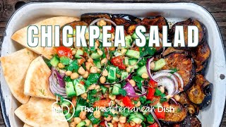 Loaded Chickpea Salad Recipe  The Mediterranean Dish [upl. by Lenehc]