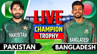 Pakistan vs Bangladesh Match 9  Live Cricket Match Today  PAK vs BAN  Champions Trophy  Preview [upl. by Burck]