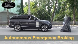 Land Rover AEB System  Autonomous Emergency Braking [upl. by Aniuqal]