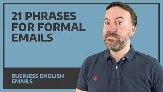 21 Phrases For Formal Emails  Business English FREE Ephrasebook [upl. by Carlene]