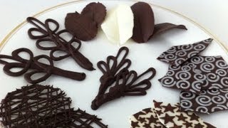 how to make chocolate garnishes decorations tutorial PART 2 how to cook that ann reardon [upl. by Onia]