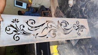 Flowers Leaf House Entrance Steeliness Steel Double Doors And Gate Design Make Skills Cutting [upl. by Seravart]