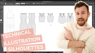 TECHNICAL DRAWING FOR FASHION Part 1 – Creating simple silhouettes amp design details [upl. by Jammal]