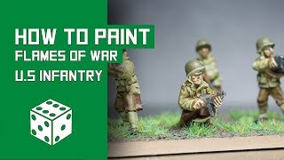 How To Paint US Infantry  Flames Of War Tutorial [upl. by Aicenaj]